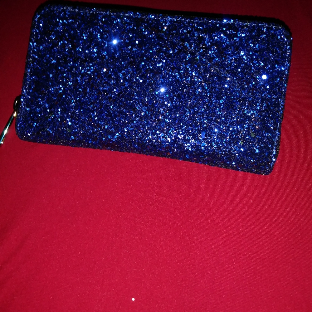 Star Blue Glitter Wallett
